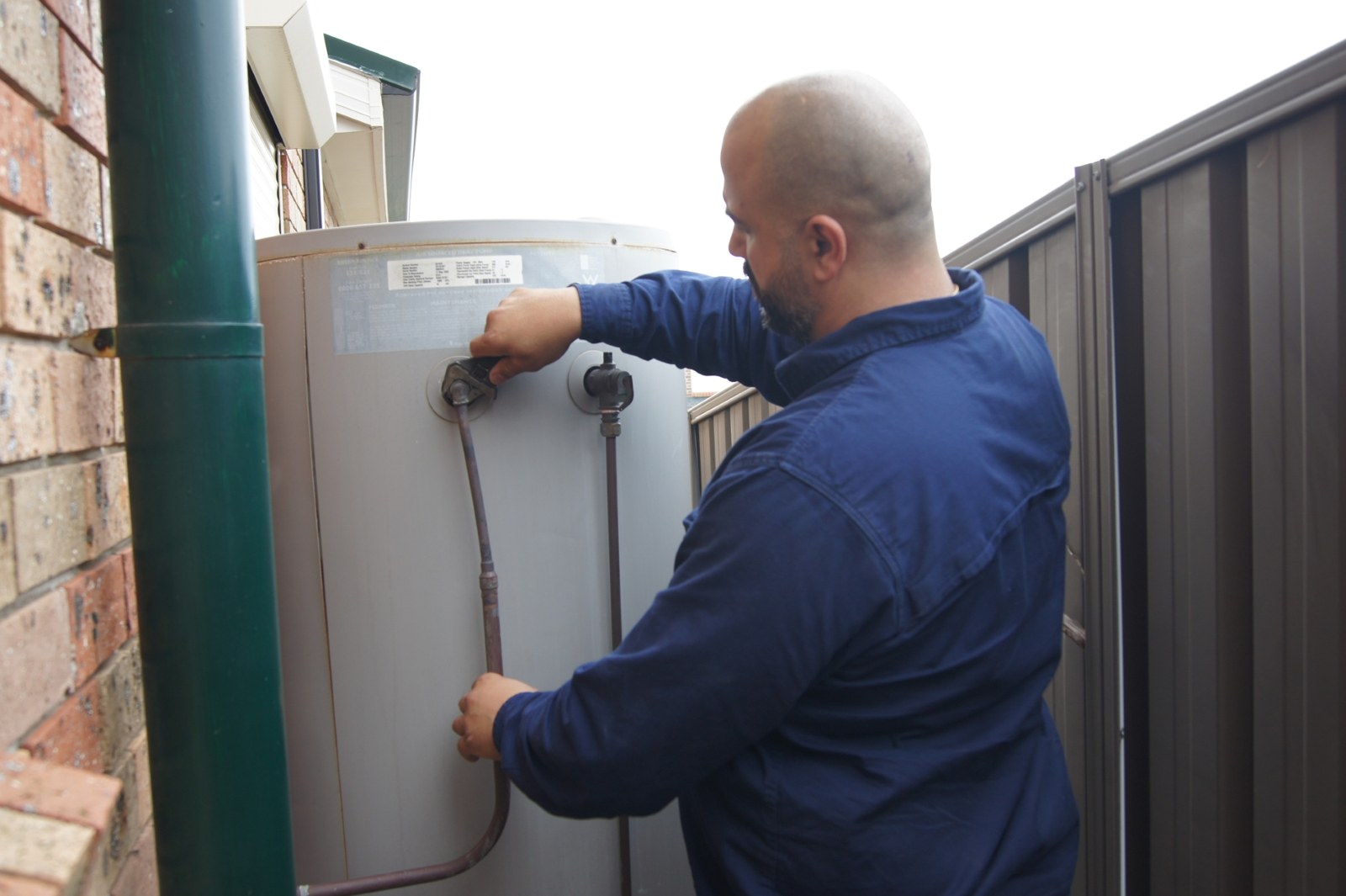 Fixed Today plumber working on a hot water system